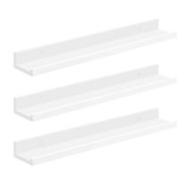 Conjunto de 3 Prateleiras de Parede SONGMICS em MDF Branco - Ideal para Sala de Estar
