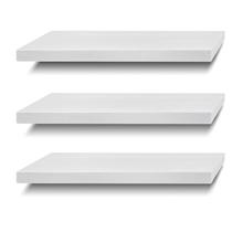 Conjunto de 3 Prateleiras Flutuantes de Madeira Branca SAUMONIERES