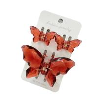 Conjunto De 3 Presilhas De Cabelo Transparentes Em Forma De Borboleta Para Mulheres E Meninas,