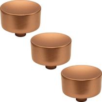 Conjunto de 3 Puxadores 194 Yuma Ponto Cobre Para Móveis Armários e Gavetas Conjunto de 3 Puxadores 194 Yuma Ponto Cobre Para Móveis Armários e Gavetas