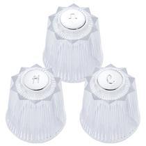 Conjunto de 3 puxadores de acrílico transparente para chuveiro ZephyrJazz