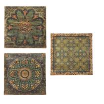 Conjunto de 3 quadros vintage para arte de parede Benzara 61x61 cm Conjunto de 3 quadros vintage para arte de parede Benzara 61x61 cm
