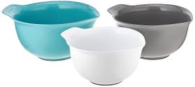 Conjunto de 3 Taças de Mistura Plásticas KitchenAid - Universal e Empilhável
