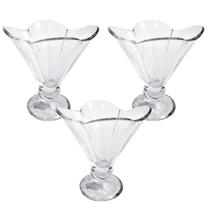 Conjunto De 3 Taças De Sobremesa Flora 195Ml Dumiat