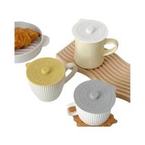 Conjunto De 3 Tampas De Silicone Resistentes Ao Calor Para Canecas, Protetores Selantes Para Chá,