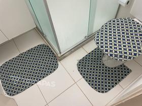 Conjunto de 3 Tapetes Para Banheiro Emborrachado Alta Absorção de Liquido