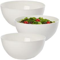 Conjunto de 3 Tigelas para Salada Vista White 25cm US Acrylic Conjunto de 3 Tigelas para Salada Vista White 25cm US Acrylic