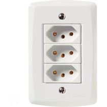 Conjunto de 3 Tomadas 2p+t 10a 250v Branco-tramontina-57145076