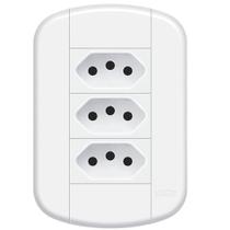Conjunto de 3 Tomadas 2P+T 20A/250 Volts Blanc Mais - 11239224 - FAME