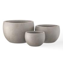 Conjunto de 3 Vasos de Cimento Kante 50, 40, 30 cm Conjunto de 3 Vasos de Cimento Kante 50, 40, 30 cm