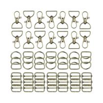 Conjunto De 30 Peças De Clipe Giratório Em D Com Fecho Deslizante Para Cordão, Gancho De Chaveiro, Conjunto De 30 Peças De Clipe Giratório Em D Com Fecho Deslizante Para Cordão, Gancho De Chaveiro,