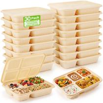 Conjunto de 30 Pratos Compostáveis Havawish com 5 Compartimentos Conjunto de 30 Pratos Compostáveis Havawish com 5 Compartimentos