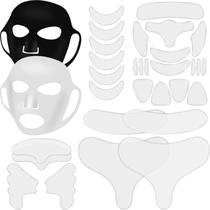 Conjunto de 32 Almofadas de Silicone Maitys para Rosto, Peito e Pescoço (Preto e Branco) Conjunto de 32 Almofadas de Silicone Maitys para Rosto, Peito e Pescoço (Preto e Branco)