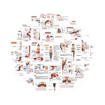 Conjunto De 32 Cartões De Guia De Poses De Yoga, Instruções Básicas De Prática De Yoga E Alongamento