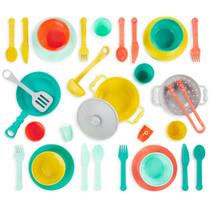 Conjunto de 33 peças de utensílios de cozinha Play Kitchen Accessories B. toys Conjunto de 33 peças de utensílios de cozinha Play Kitchen Accessories B. toys