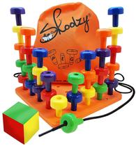 Conjunto de 33 peças Sensory Pegboard Skoolzy Montessori para crianças a partir de 2 anos