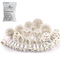 Conjunto de 36 Cortadores de Biscoito e Fondant MOACC - Ferramentas para Bolos