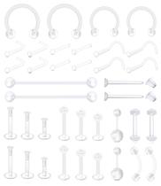 Conjunto de 38 Peças de Retentores de Piercing Transparentes Mayhoop Bioflex Conjunto de 38 Peças de Retentores de Piercing Transparentes Mayhoop Bioflex