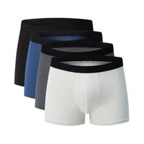 Conjunto De 4 a 10 Peças De Shorts Boxer Clássicos Em Cores Sólidas Para Meninos Adolescentes