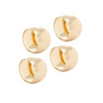 Conjunto de 4 Anéis para Guardanapo de Aço Circle Dourado 4,5cm - Lyor Conjunto de 4 Anéis para Guardanapo de Aço Circle Dourado 4,5cm - Lyor