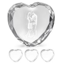 Conjunto de 4 Blocos de Cristal em Forma de Coração Cloudray para Materiais de Arte
