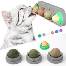 Conjunto de 4 Bolas de Catnip COSOWO para Gatos com Adesivos