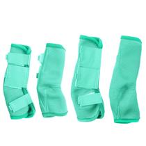 Conjunto de 4 botas antiderrapantes de fluxo de ar verde Gallopoff da Horse Fly Boots