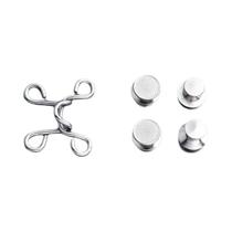Conjunto De 4 Botões De Metal Destacáveis Para Calças, Clips Sem Furo, Ferramentas De Costura Para
