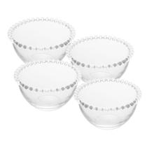 Conjunto de 4 Bowls de Cristal Pearl 450ml - Wolff