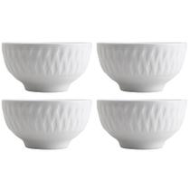 Conjunto de 4 Bowls de Porcelana Balloon Branco 270ml - Lyor