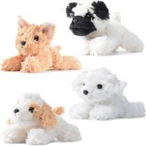 Conjunto de 4 brinquedos fofos para cães Puppies PREXTEX para crianças de 15 cm
