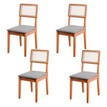 Conjunto de 4 Cadeiras de Jantar Santiago em Tecido Boucle Conjunto de 4 Cadeiras de Jantar Santiago em Tecido Boucle