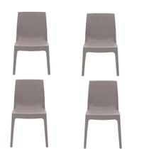 Conjunto de 4 Cadeiras Plásticas Tramontina Alice Camurça