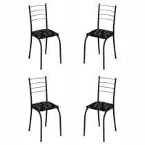 Conjunto de 4 Cadeiras Rio Martelado Grafite Assento Preto Lirio Teixeira Conjunto de 4 Cadeiras Rio Martelado Grafite Assento Preto Lirio Teixeira