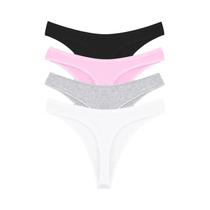 Conjunto De 4 Calcinhas De Algodão Femininas De Cintura Baixa Ultrafinas Sem Costura Tipo G-String