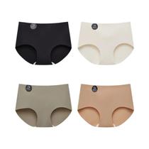 Conjunto De 4 Calcinhas De Seda Sem Costura Para Mulheres, Confortáveis, Leves E Macias, Tamanhos