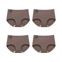 Conjunto De 4 Calcinhas De Seda Sem Costura Para Mulheres, Confortáveis, Leves E Macias, Tamanhos