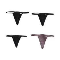 Conjunto de 4 Calcinhas Fio Dental de Algodão - Cintura Baixa e Sexy