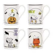 Conjunto de 4 canecas de café Lenox Peanuts Halloween de porcelana 330 ml