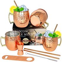 Conjunto de 4 Canecas de Cobre para Moscow Mule, 510ml - Bebidas Geladas