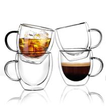 Conjunto de 4 Canecas de Vidro Duplo K KitchenTour 180ml Conjunto de 4 Canecas de Vidro Duplo K KitchenTour 180ml