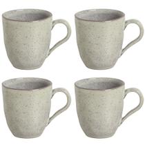 Conjunto de 4 Canecas Orgânico Pistache de Stoneware 273ml - Porto Brasil