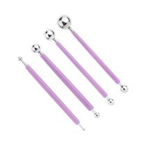 Conjunto De 4 Canetas De Relevo Para DIY, Ferramentas De Escultura Em Argila Com Ponta Espiral De