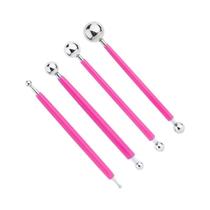 Conjunto De 4 Canetas De Relevo Para DIY, Ferramentas De Escultura Em Argila Com Ponta Espiral De