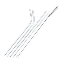 Conjunto de 4 Canudos Mimo AC23248 Inox Prata Conjunto de 4 Canudos Mimo AC23248 Inox Prata