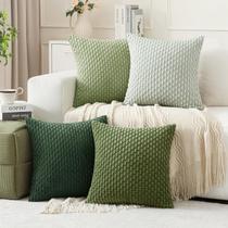 Conjunto de 4 capas de almofadas decorativas MIULEE, 46x46 cm, verdes