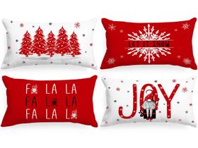 Conjunto de 4 capas de almofadas lombares de Natal Lanpn (30x50cm)
