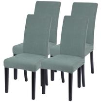 Conjunto de 4 capas de cadeira para sala de jantar SearchI Stretch Sage Conjunto de 4 capas de cadeira para sala de jantar SearchI Stretch Sage