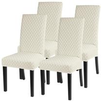 Conjunto de 4 capas para cadeiras de jantar SearChi Cream Stretch