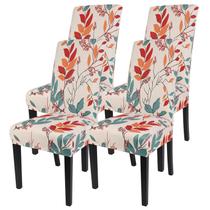 Conjunto de 4 capas para cadeiras de jantar Searchi Floral Pattern Conjunto de 4 capas para cadeiras de jantar Searchi Floral Pattern